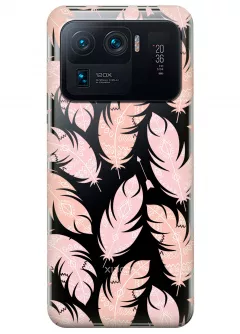Чехол для Xiaomi Mi 11 Ultra - Розовые перья