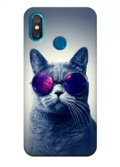 Чехол для Xiaomi Mi 8 - Кот в очках