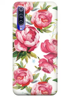 Чехол для Xiaomi Mi 9 Lite - Розовые пионы