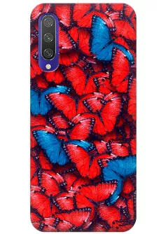 Чехол для Xiaomi Mi CC9 - Красные бабочки
