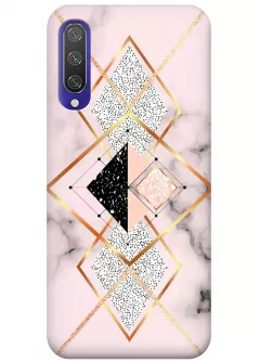 Чехол для Xiaomi Mi CC9e - Мраморная геометрия