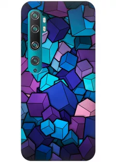 Чехол для Xiaomi Mi Note 10 - Синие кубы