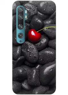 Чехол для Xiaomi Mi Note 10 Pro - Вишня на камнях