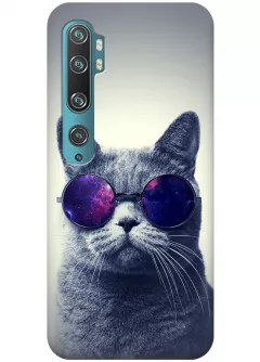 Чехол для Xiaomi Mi Note 10 - Кот в очках