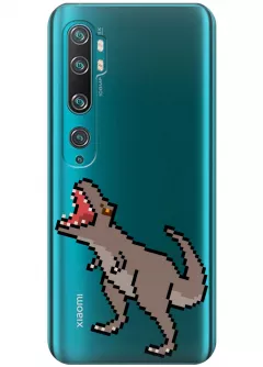 Чехол для Xiaomi Mi Note 10 - Пиксельный динозавр