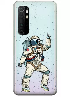 Прозрачный чехол для Xiaomi Mi Note 10 Lite - Веселый космонавт