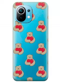 Чехол для Xiaomi Mi 11 - Влюбленные медведи