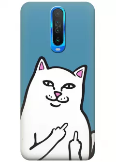 Чехол для Xiaomi Poco X2 - Кот с факами