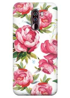 Чехол для Xiaomi Pocophone F1 - Розовые пионы