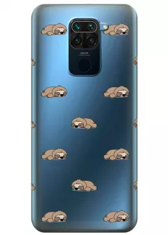 Прозрачный чехол для Xiaomi Redmi 10X - Спящие ленивцы