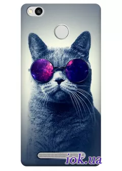 Чехол для Xiaomi Redmi 3S Pro - Кот в очках