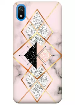 Чехол для Xiaomi Redmi 7A - Мраморная геометрия