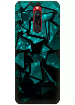 Чехол для Xiaomi Redmi 8 - Зелёная геометрия