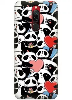 Чехол для Xiaomi Redmi 8 - Милые панды