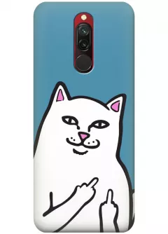 Чехол для Xiaomi Redmi 8 - Кот с факами