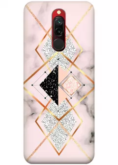 Чехол для Xiaomi Redmi 8 - Мраморная геометрия