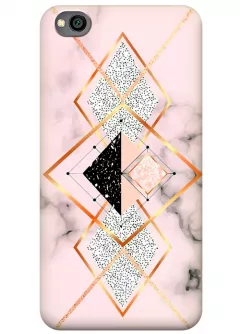 Чехол для Xiaomi Redmi Go - Мраморная геометрия