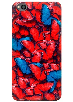 Чехол для Xiaomi Redmi Go - Красные бабочки