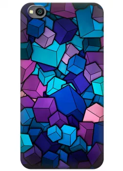 Чехол для Xiaomi Redmi Go - Синие кубы