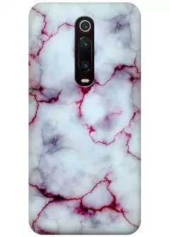 Чехол для Xiaomi Redmi K20 Pro - Розовы1 мрамор