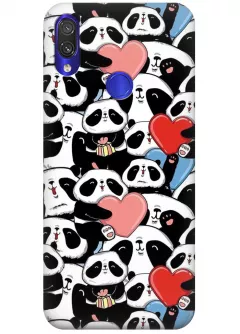 Чехол для Xiaomi Redmi Note 7 Pro - Милые панды