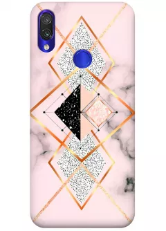 Чехол для Xiaomi Redmi Note 7 Pro - Мраморная геометрия