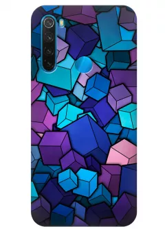 Чехол для Xiaomi Redmi Note 8T - Синие кубы