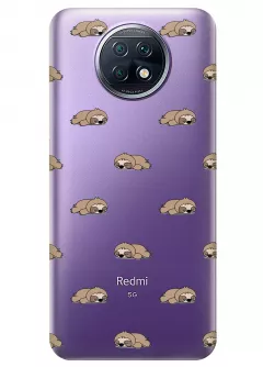 Чехол для Xiaomi Redmi Note 9T - Спящие ленивцы