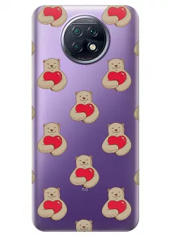 Чехол для Xiaomi Redmi Note 9T - Влюбленные медведи
