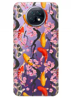 Чехол для Xiaomi Redmi Note 9T - Японские рыбки 
