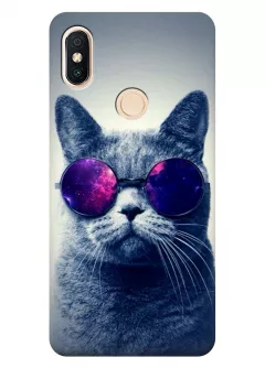 Чехол для Xiaomi Redmi S2 - Кот в очках