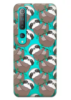 Чехол для Xiaomi Mi 10 с принтом - Удивленные ленивцы
