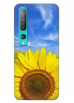 Красочный чехол на Xiaomi Mi 10 с цветком солнца - Подсолнух