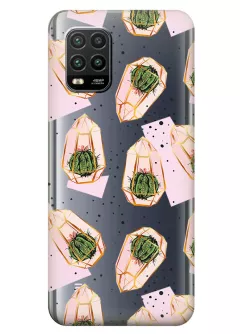 Чехол для Xiaomi Mi 10 Lite с принтом - Кактусы в колбах
