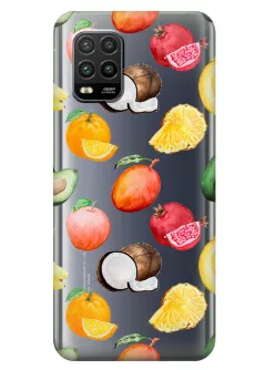 Чехол для Xiaomi Mi 10 Lite с картинкой вкусных и полезных фруктов