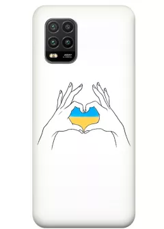Чехол на Xiaomi Mi 10 Lite с жестом любви к Украине