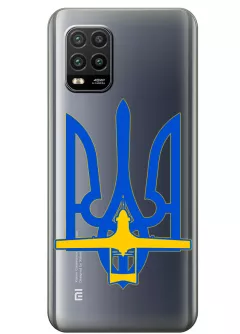 Чехол для Xiaomi Mi 10 Lite с актуальным дизайном - Байрактар + Герб Украины