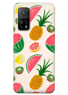 Вкусный чехол для Xiaomi Mi 10T с картинкой летних фруктов