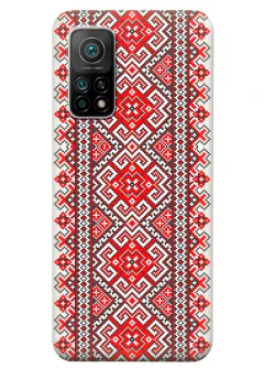 Патриотический чехол на Xiaomi Mi 10T с орнаментами украинской вышиванки