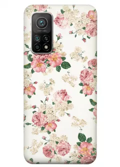 Xiaomi Mi 10T чехол с красивыми букетами цветов для девушек