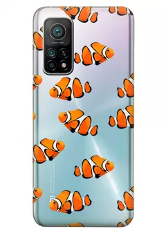 Xiaomi Mi 10T силиконовый чехол с рыбками