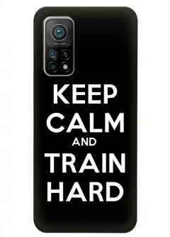 Xiaomi Mi 10T спортивный защитный чехол - Keep Calm and Train Hard