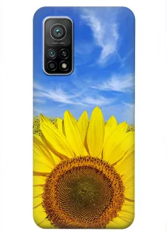 Красочный чехол на Xiaomi Mi 10T с цветком солнца - Подсолнух