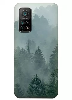 Чехол силиконовый на Xiaomi Mi 10T с рисунком леса