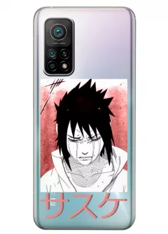 Сяоми Ми 10T чехол силиконовый прозрачный - Naruto Плач Саскэ Учиха