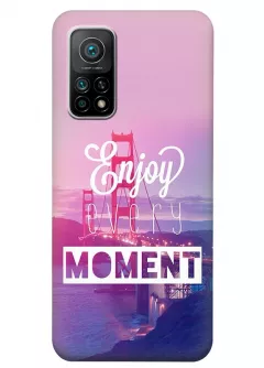 Чехол для Xiaomi Mi 10T Pro из силикона с позитивным дизайном - Enjoy Every Moment