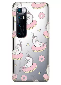 Клевый чехол для Xiaomi Mi 10 Ultra с принтом - Единороги на пончиках