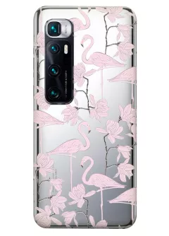 Чехол для Xiaomi Mi 10 Ultra с клевыми розовыми фламинго