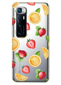 Чехол для Xiaomi Mi 10 Ultra с фруктовым дизайном из прочного силикона