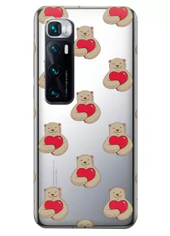 Чехол для Xiaomi Mi 10 Ultra с принтом - Влюбленные медведи